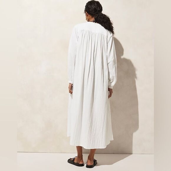 NWT J CREW Airy gauze tunic dress in white - Picture 4 of 8